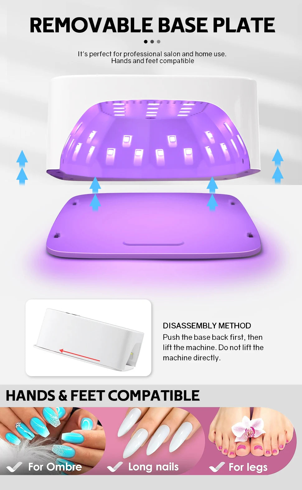 Rechargable UV LED Nail Lamp Dryer With HD Display Smart Nail Drying Lamp for Fast Dry Curing All Gel Nail Polish Manicure Tools