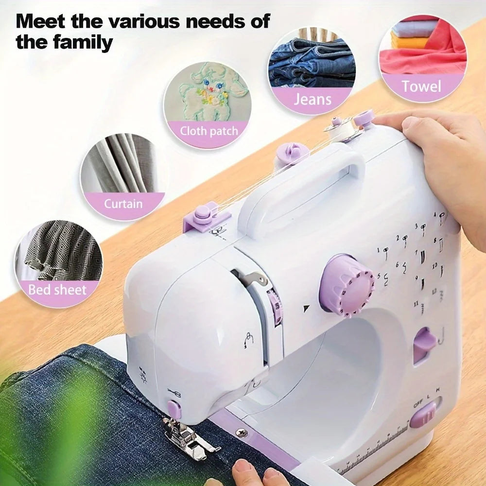 Electric Sewing Machine With Extension Table And Sewing Kit