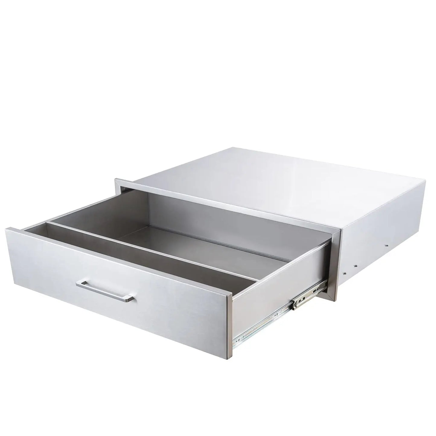 Outdoor Kitchen Single Drawer 30 Stainless Steel BBQ Single Drawer Enlarger 30 W x 10 H x 23 D Enclosed Built-in Drawer