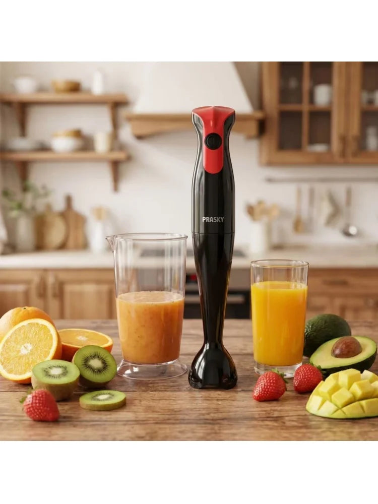 Immersion Hand Blender Electric Handheld Mixer Portable Stick Mixer Stainless Steel Blades for Smoothie Soup Puree Baby Food
