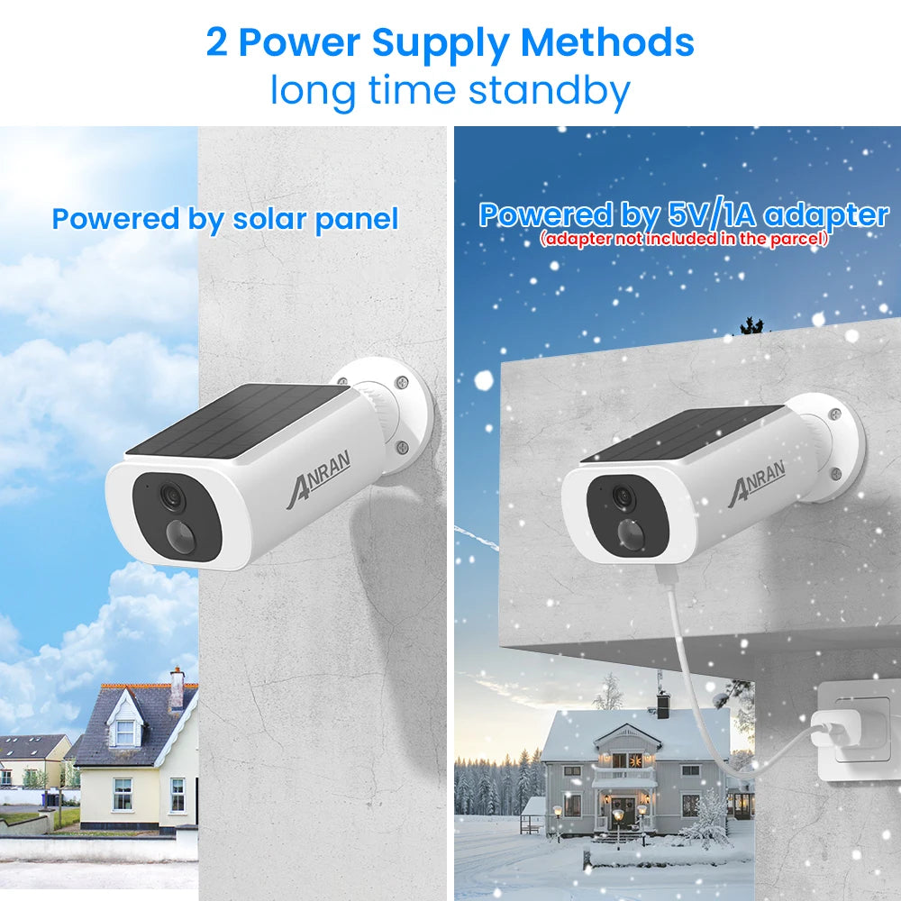 ANRAN Outdoor Wireless Solar Security Camera Floodlight WiFi