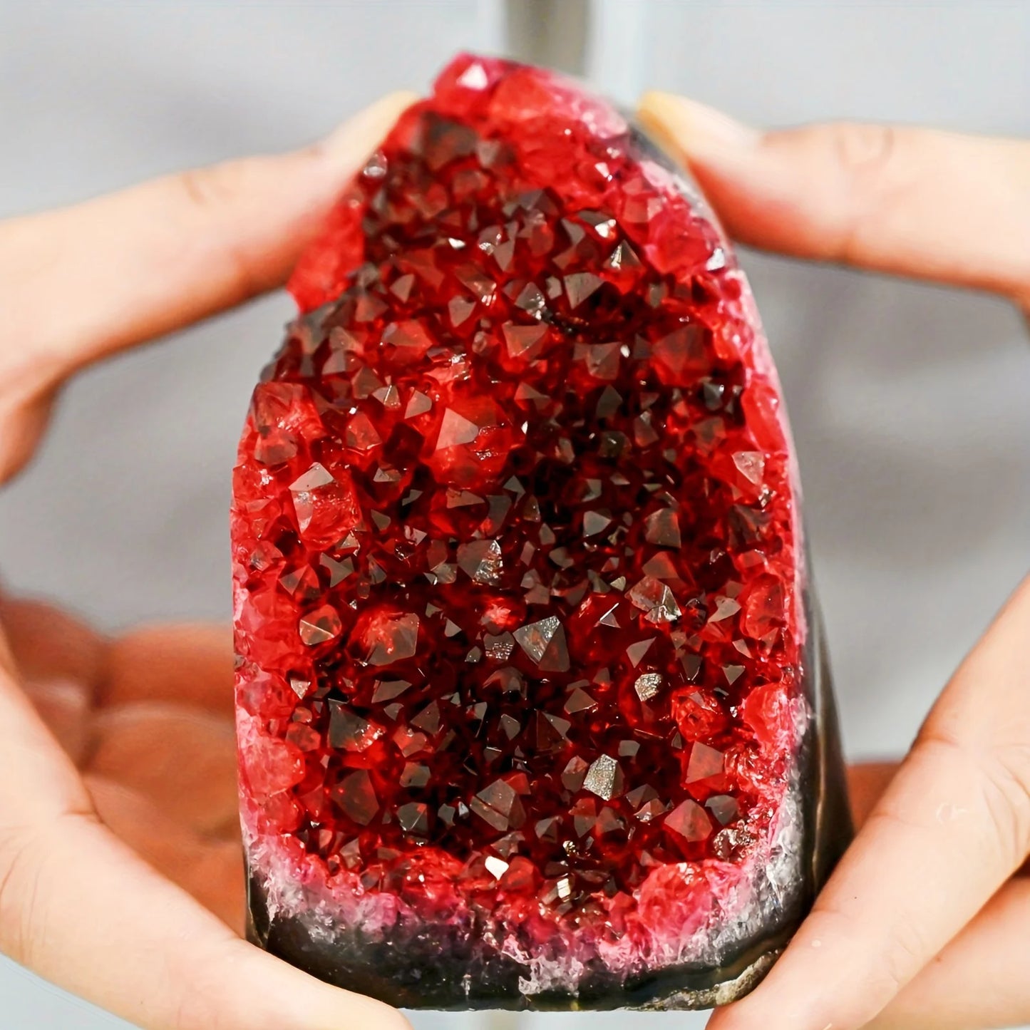 Exquisite Geode Cut Display Cluster For Modern Home Office Decoration