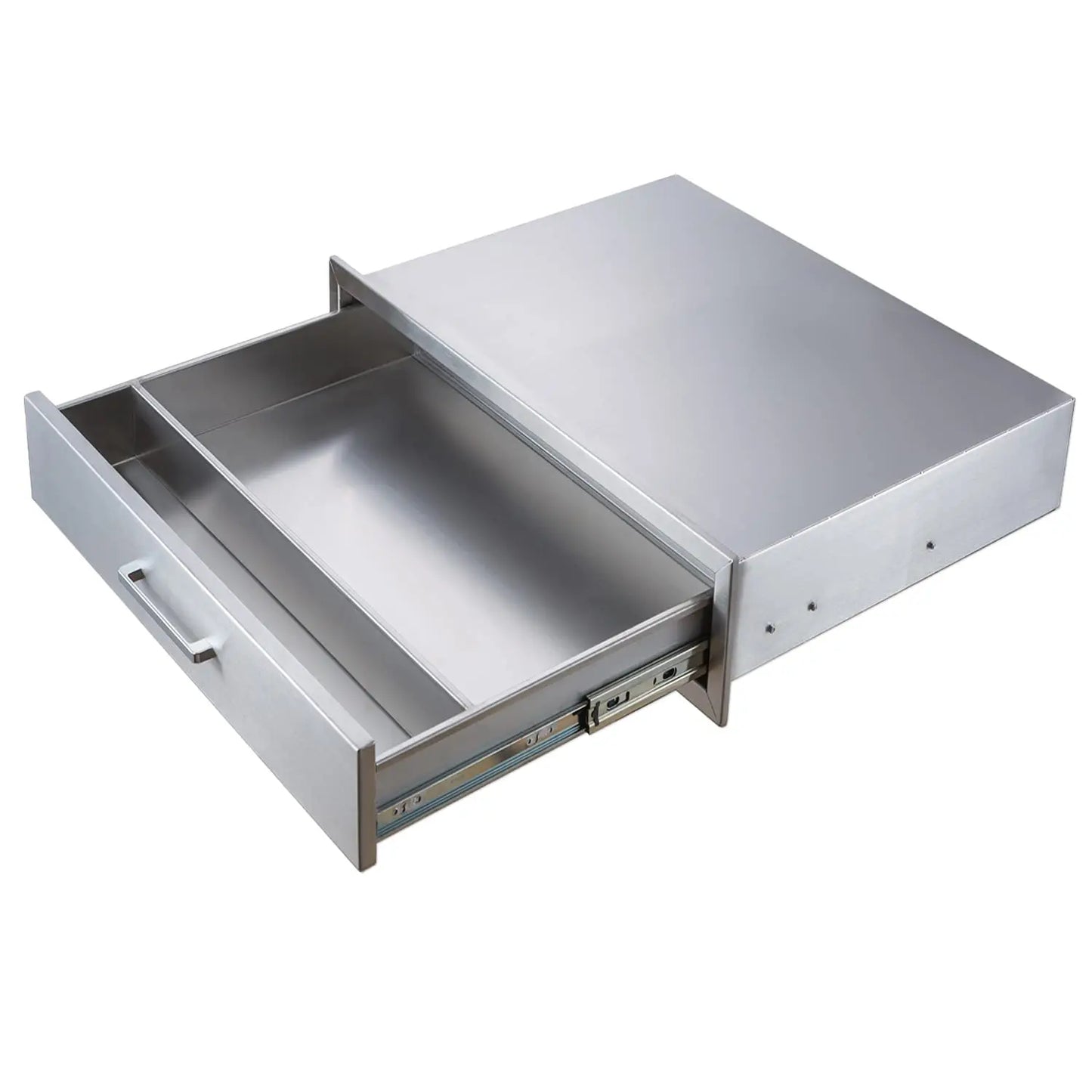 Outdoor Kitchen Single Drawer 30 Stainless Steel BBQ Single Drawer Enlarger 30 W x 10 H x 23 D Enclosed Built-in Drawer