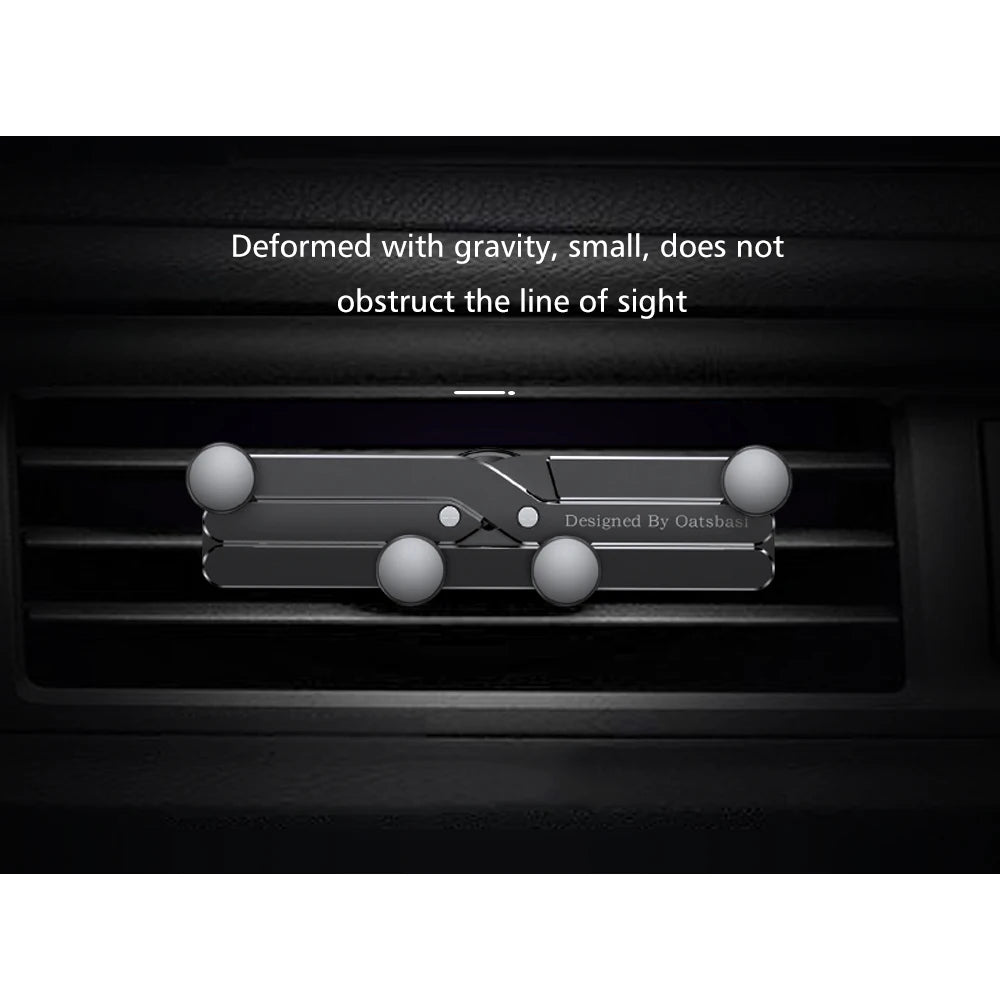 Oatsbasf Car Phone Holder Gravity Support GPS Air Vent Clip Mount For iPhone 13 12 Pro Max Xiaomi Redmi Samsung Cellphone Stand