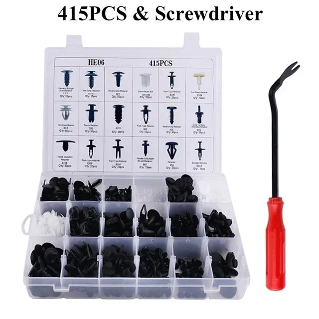 800Pcs-100pcs Car Plastic Retainer Clips Set Auto Fender Push Pin Rivet Door Trim Panel Retainer Car Bumper Fasteners Clips Tool