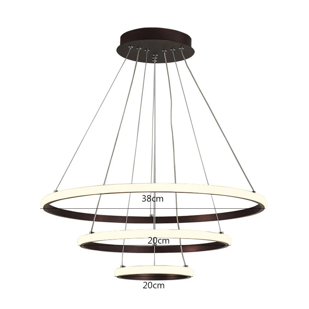 Modern LED Rings Pendant Lamp Circle Ceiling Light Fixture