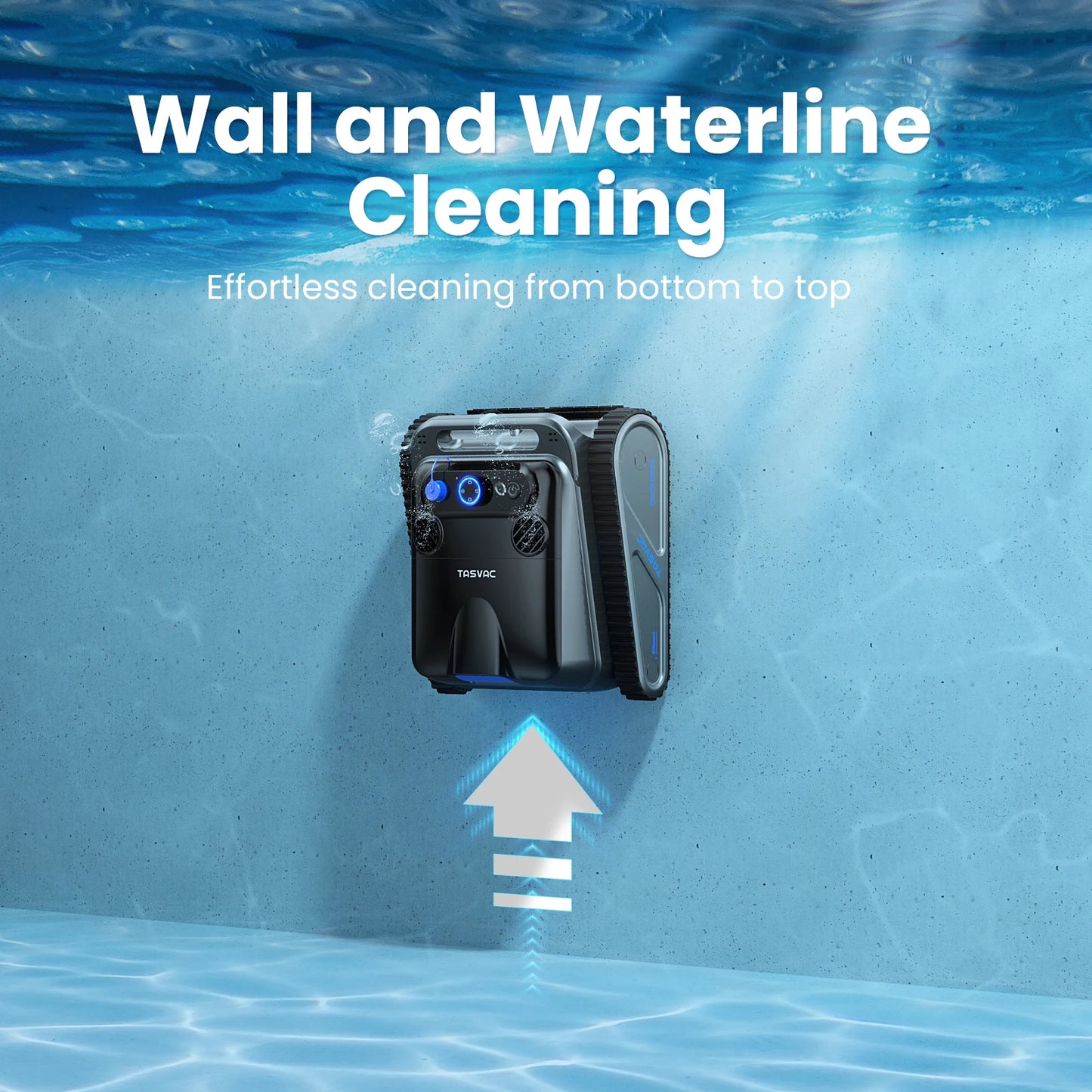 Cordless Robotic Pool Cleaner Vacuum for Inground Pools with 4 Motors Wall and Waterline Cleaning 300 Minute Battery Life