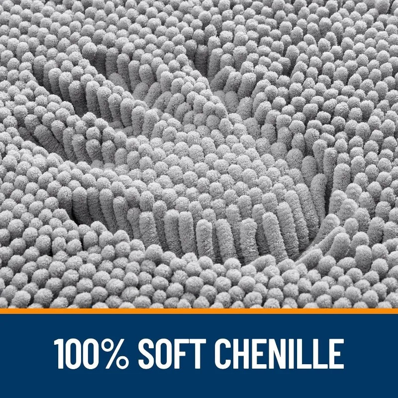 Bathroom Rugs Sets 3 Piece Soft Absorbent Chenille Mats