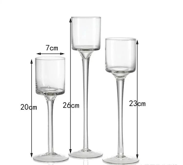 Luxury Glass Candle Holders For Elegant Wedding Home Decor