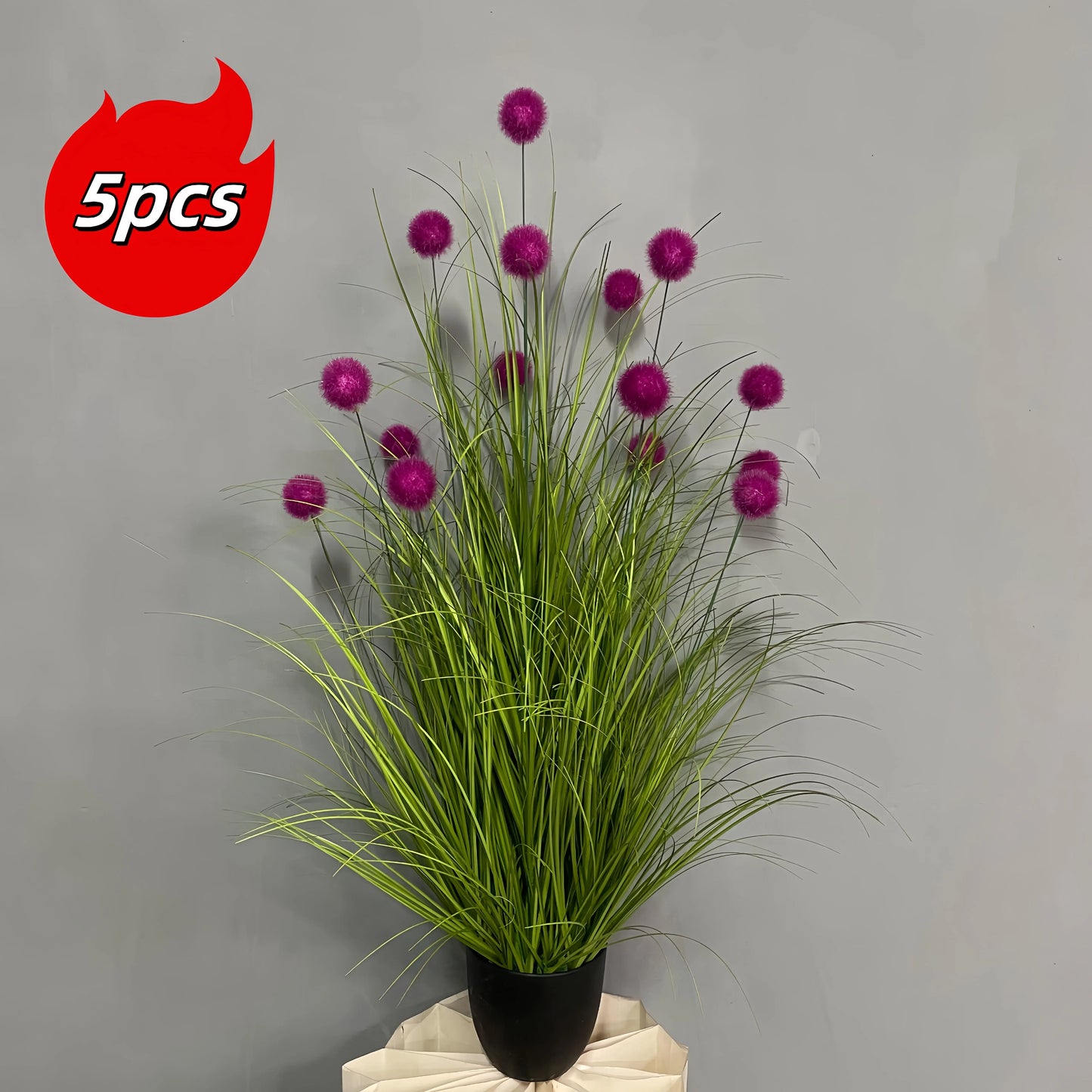 Artificial Bulbous Grass Plants for Home and Event Decor