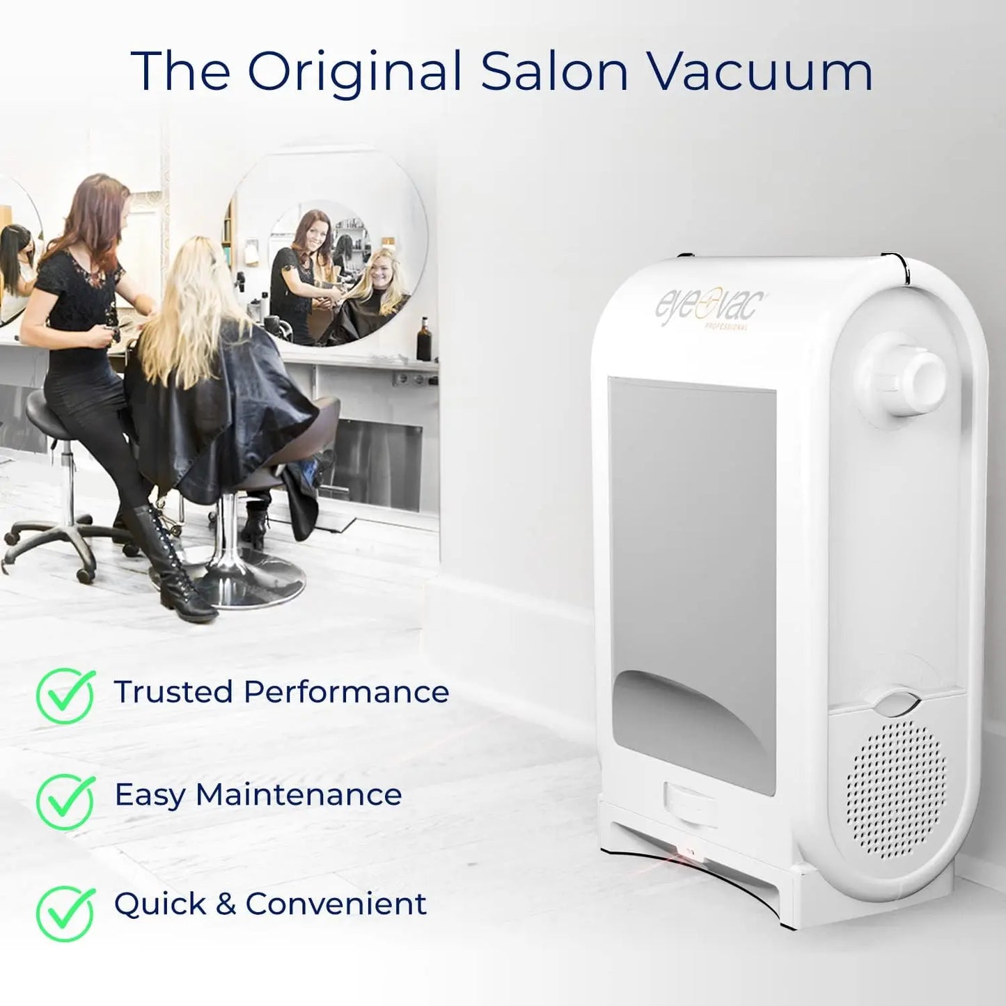 EyeVac Pro Touchless Vacuum Automatic Dustpan - Fast & Powerful Cleaning for Salon Pet Hair and Kitchen Dirt