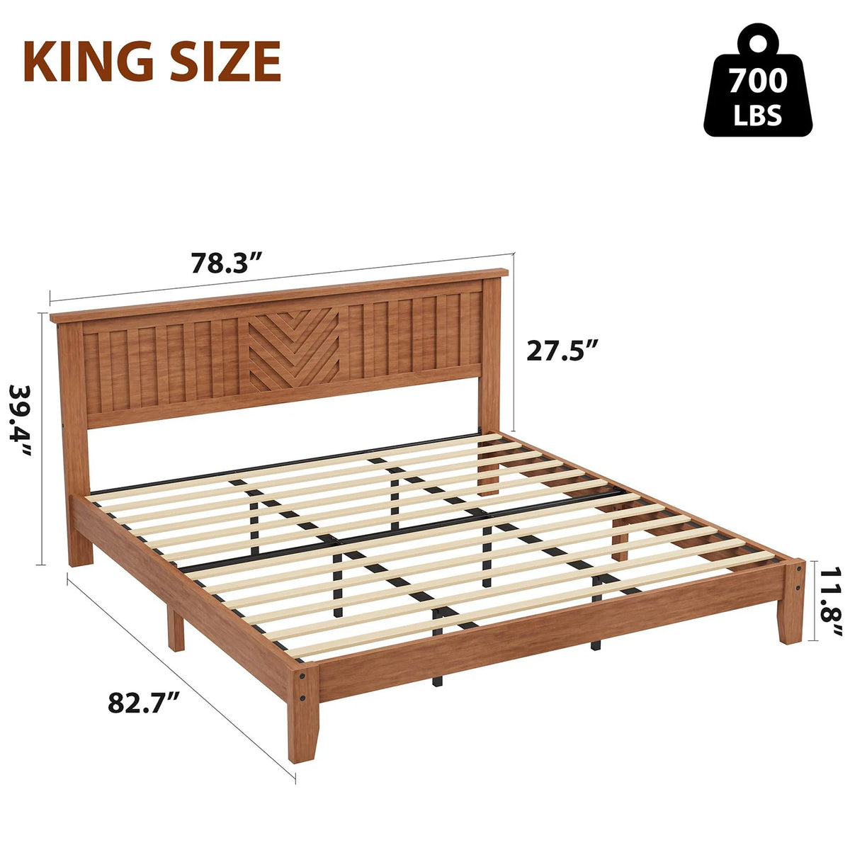 Modern Wooden Platform Bed Frame Featuring Curved Headboard Storage