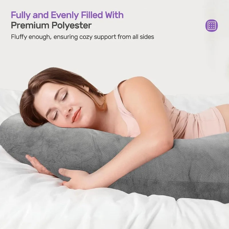 Pregnancy Pillow for Sleeping, U Shaped Full Body Support