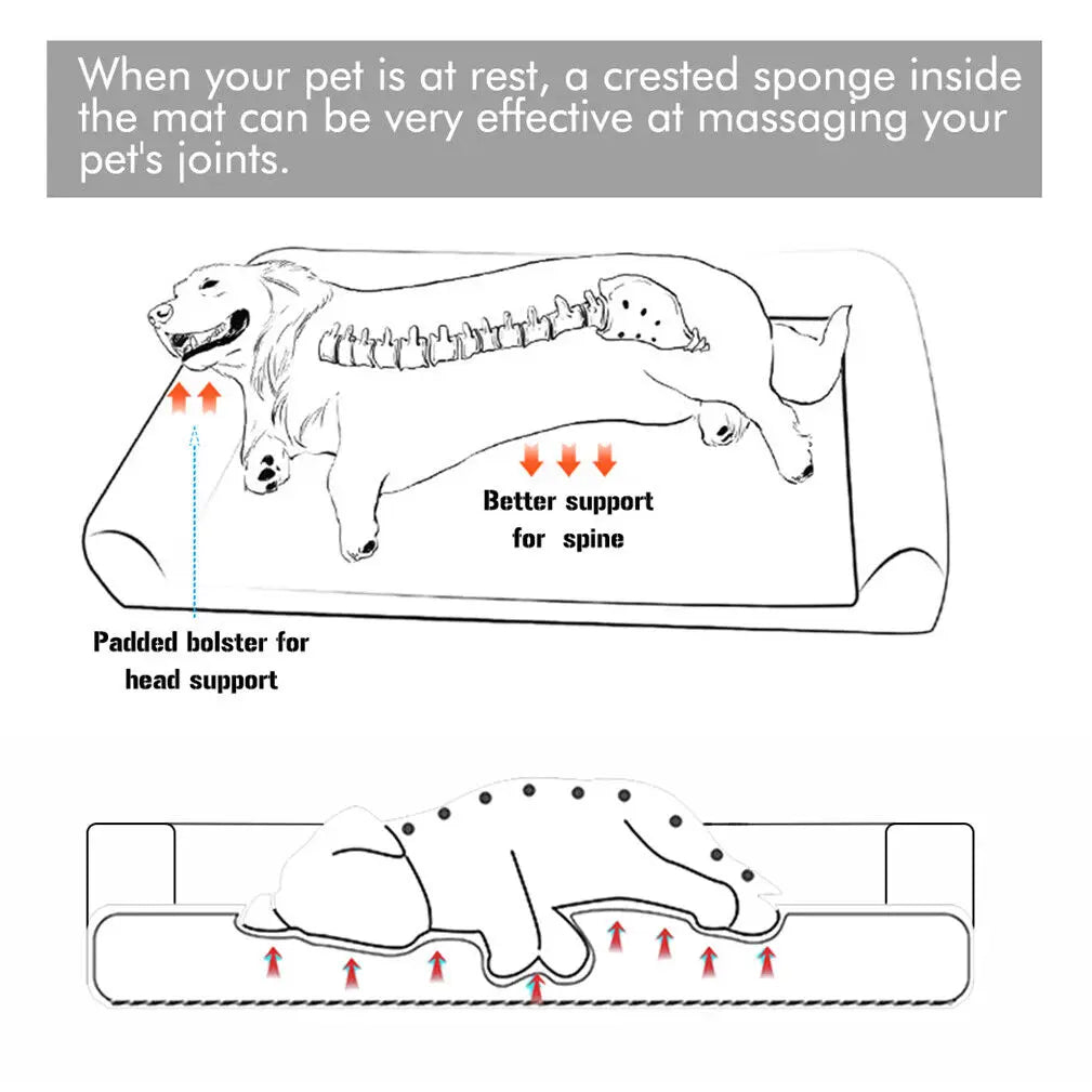 Extra Large Orthopedic Dog Bed with Removable Washable Cover Soft Sponge Foam Cushion