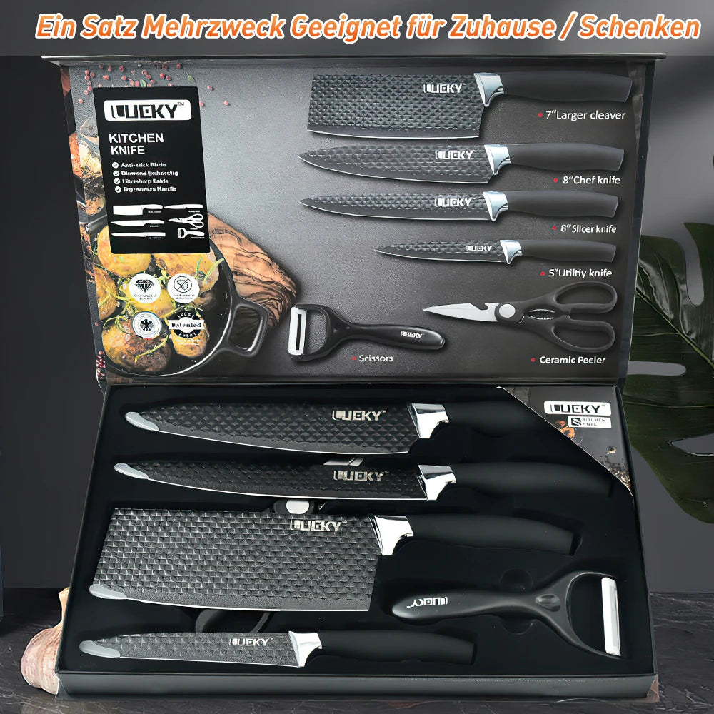 6pcs High Carbon Stainless Steel Knives Handmade Forged Cleaver