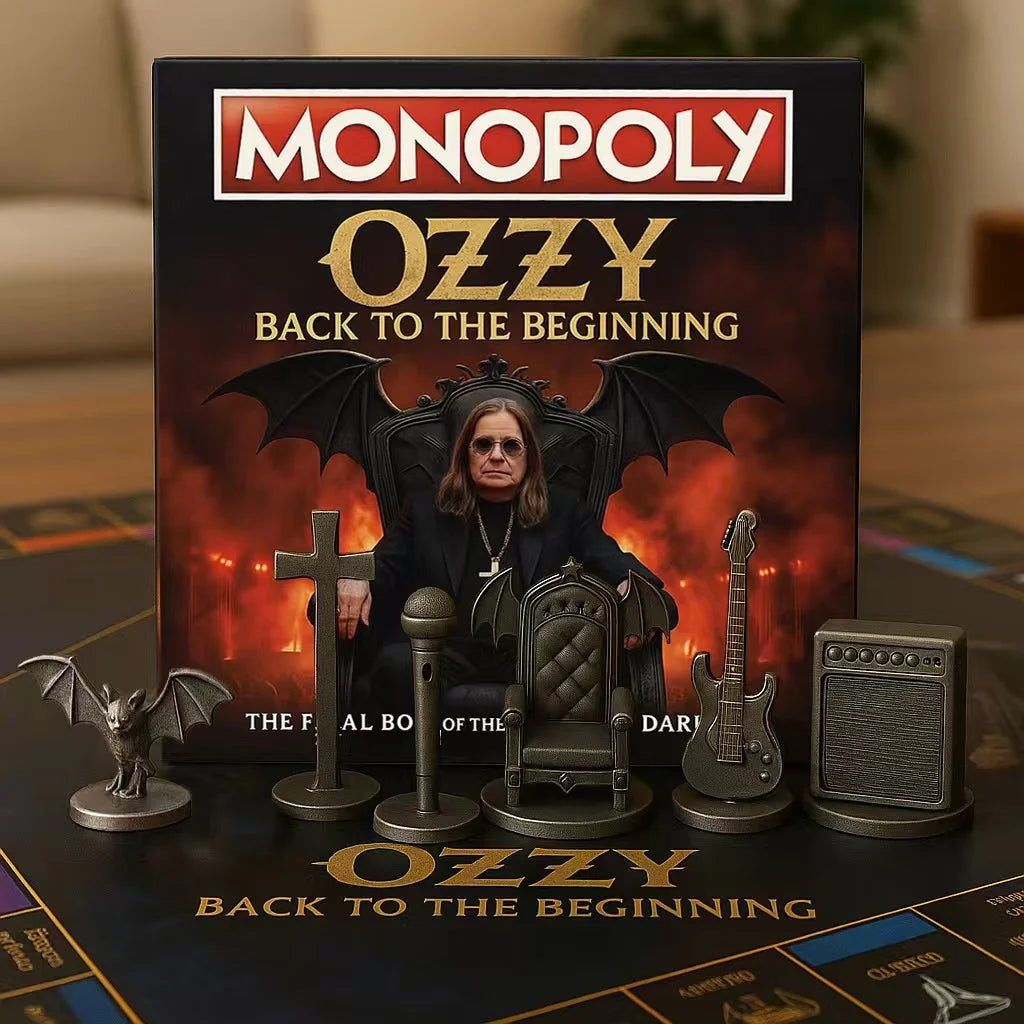 Premium Ozzy Osbourne Themed Monopoly Board Game | Heavy Metal Fan Collectible & Family Fun