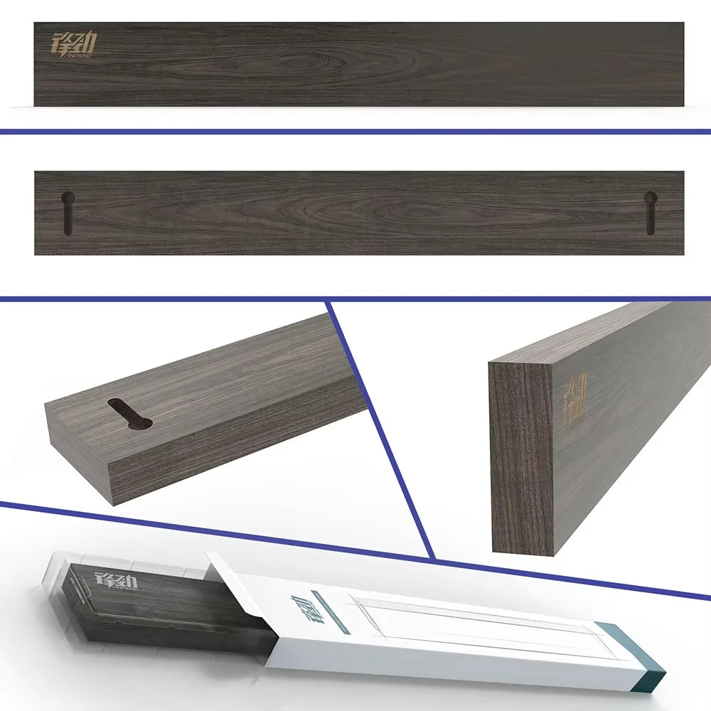 Findking New Design Powerful Magnetic Knife Strip Handmade Ash Wood Knife Holder Wall Mount Block Set 3 Pieces 12 16 18 Inch Rack
