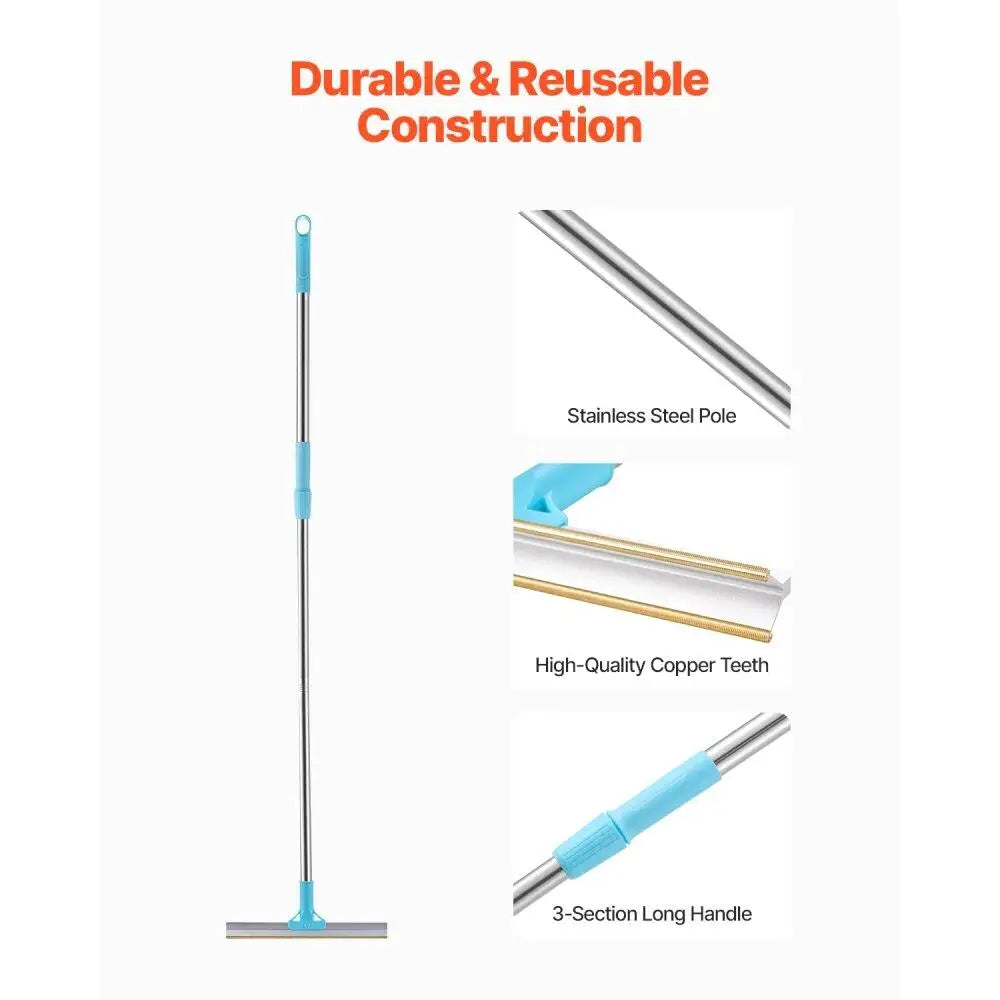 Pet Hair Removal Carpet Rake With Adjustable Handle