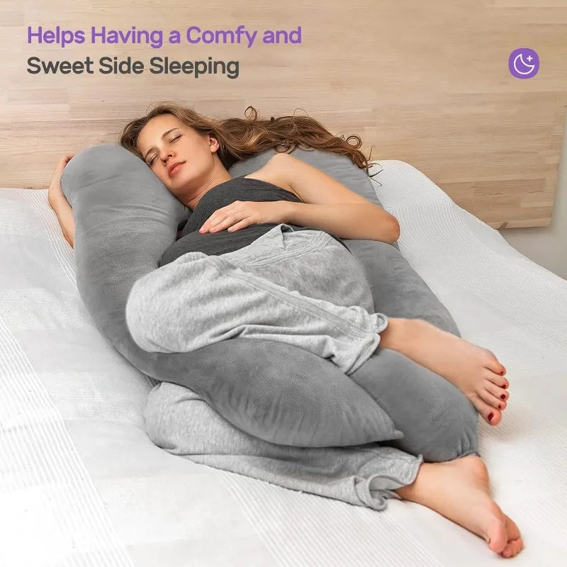 Pregnancy Pillow for Sleeping, U Shaped Full Body Support