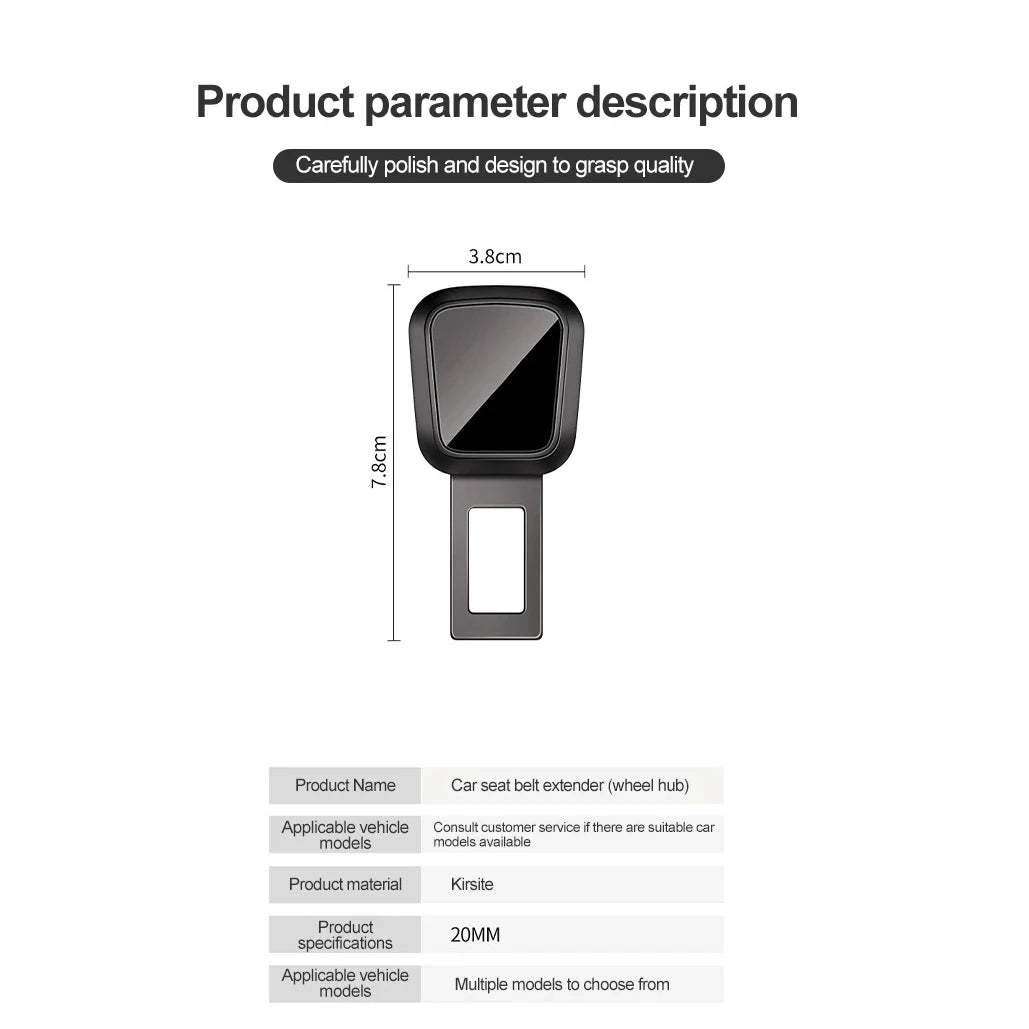 2 PCS Car Seat Belt Clip Extender Safety Seatbelt Lock Buckle Plug Just plug and play Insert Socket Extender Safety Buckle
