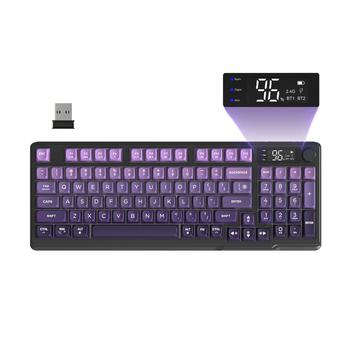 ZIYOU LANG Wireless Gaming Keyboard With Display And Knob