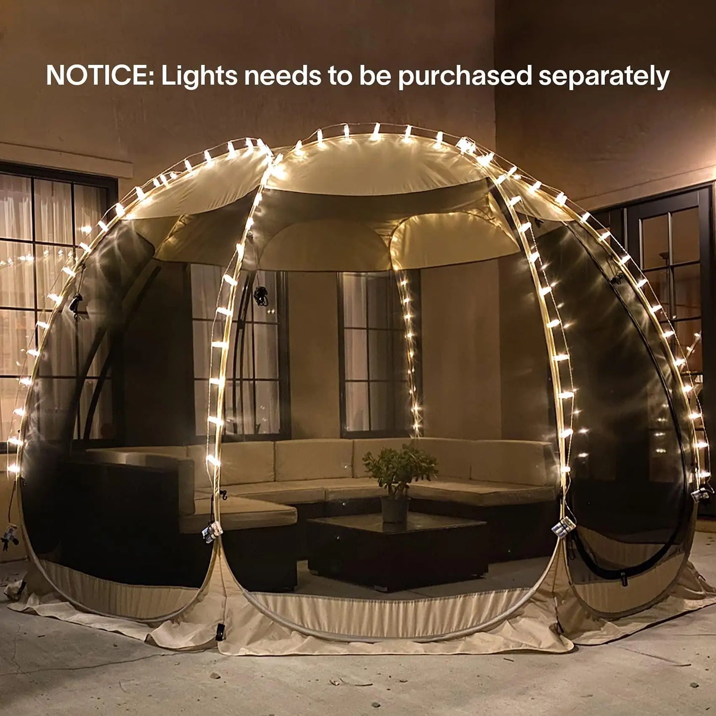 Large Family Pop-Up Shelter - 6-8 Person Sun Canopy with Full Mesh Walls, Camping & Garden Tent
