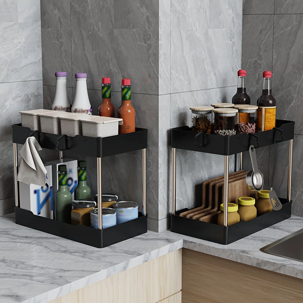 3pcs Under Bathroom Sink Organizers for Countertop Storage