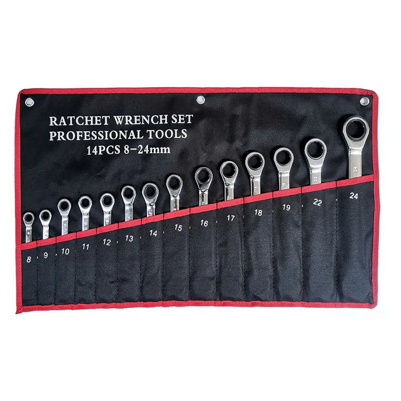 Ratcheting Combination Wrench Set Universal Torx Wrench Ratchet Spanner for Bicycle Motorcycle Car Repair Tools Mechanical Tool