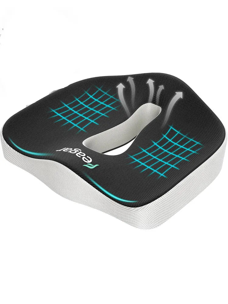 Memory Foam Seat Cushion – Cooling Gel Mesh Thick for Comfort