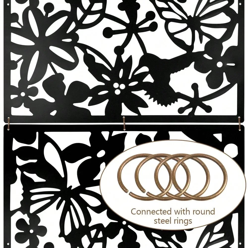 Room Divider Decorative Thick Wall Screen Panels Floral Carving Pattern Hollow Out Design For Bedroom Living Dining Room Kitche
