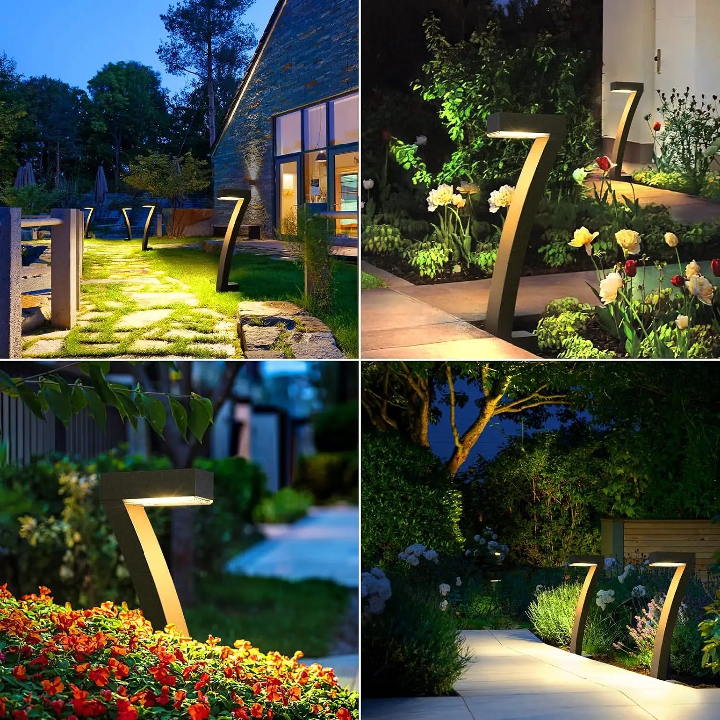 6/12 Pack Bright Solar Outdoor Lights Pathway for Yard