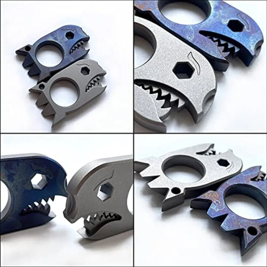 EDC Pry Bar with Bottle Opener Wrench Titanium Prybar Multi Tool Keychain Multitool Tool Pocket Crowbar for Outdoor Camping Hik