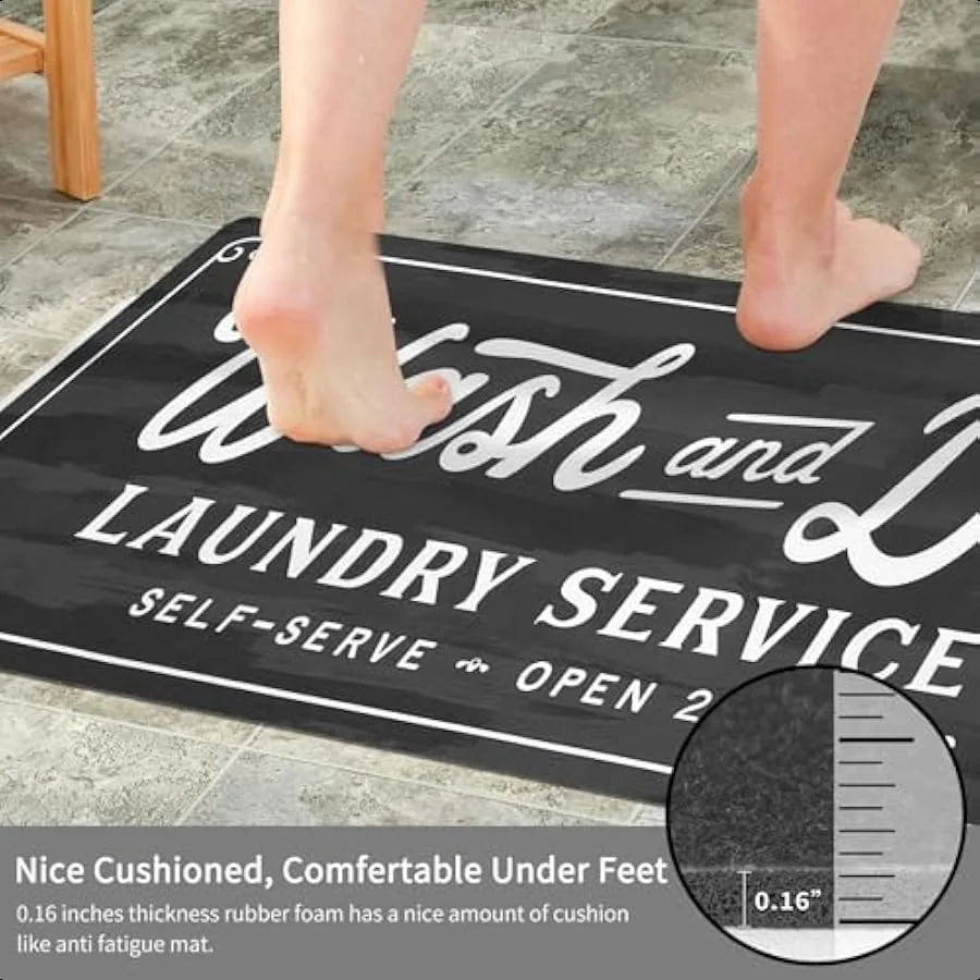 Laundry Room Rug Runner 20 Inch by 31 Inch Non Slip Washable Waterproof Kitchen Mat Mudroom Floor Carpet