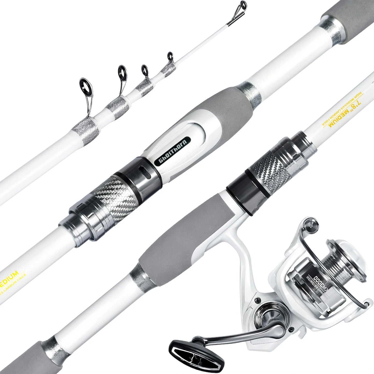 Fishing Rod and Reel Combo Carbon Fiber Telescopic Fishing Pole Carrier Bag Portable Kit Saltwater Freshwater
