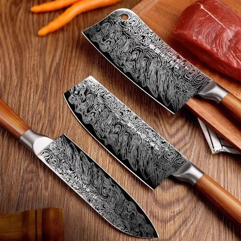 Japanese Style 4-Piece Kitchen Knife Set Stainless Steel Chef Knives