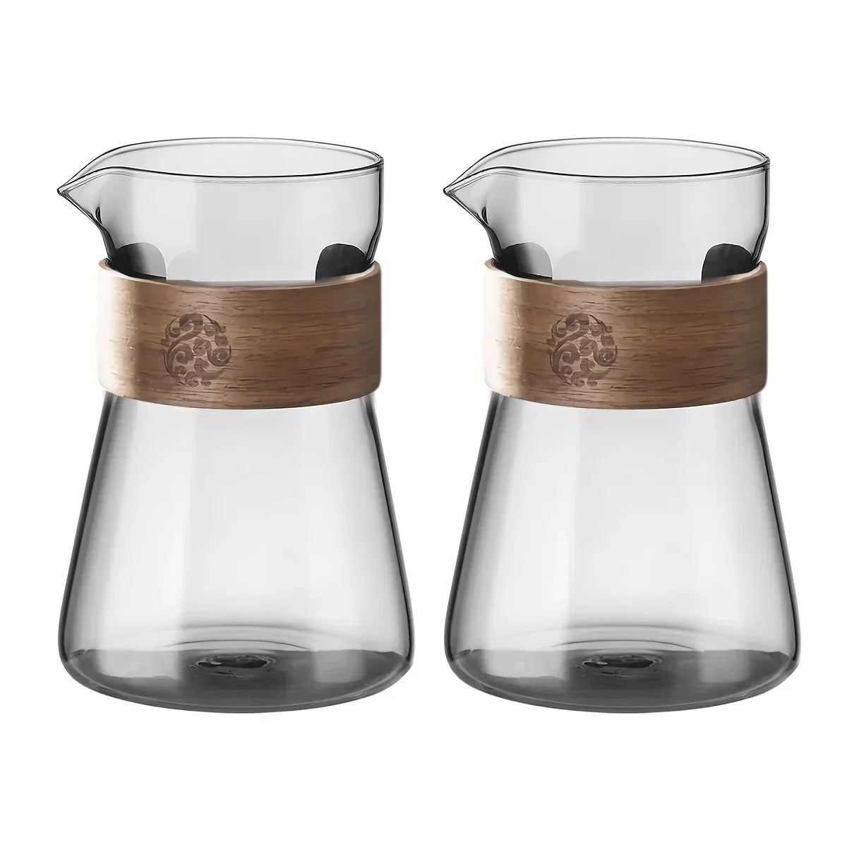 Glass Coffee Carafe With Heat Resistant Wood Loop Set