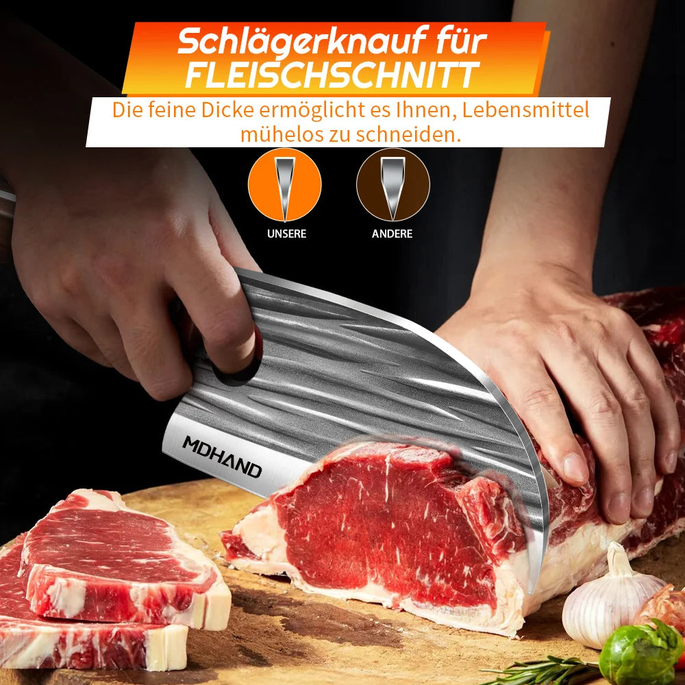 Meat Cleaver Knife 14pcs High Carbon Steel Professional Chef Set