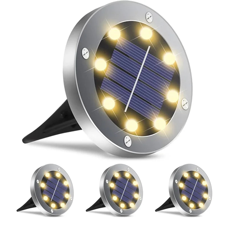 4/8pcs Solar Lights Outdoor, 8 LED Landscape Lighting