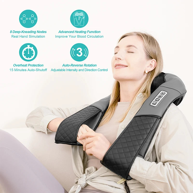 Medcursor Electric Neck And Back Massager With Heat