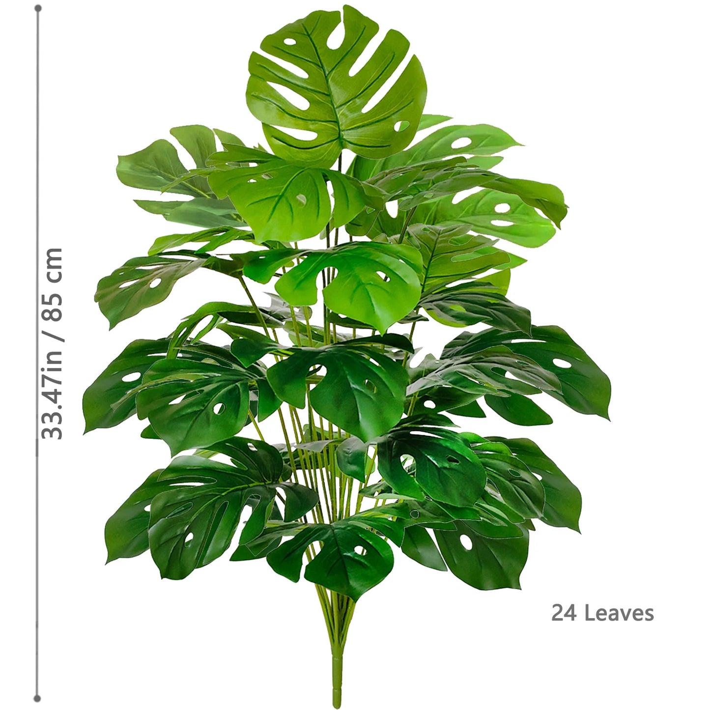 40-130cm(51.18in) Artificial Monstera Plant Fake Palm Tree Plastic Turtle Leaf Green Plant for Home Garden Room Office Decor