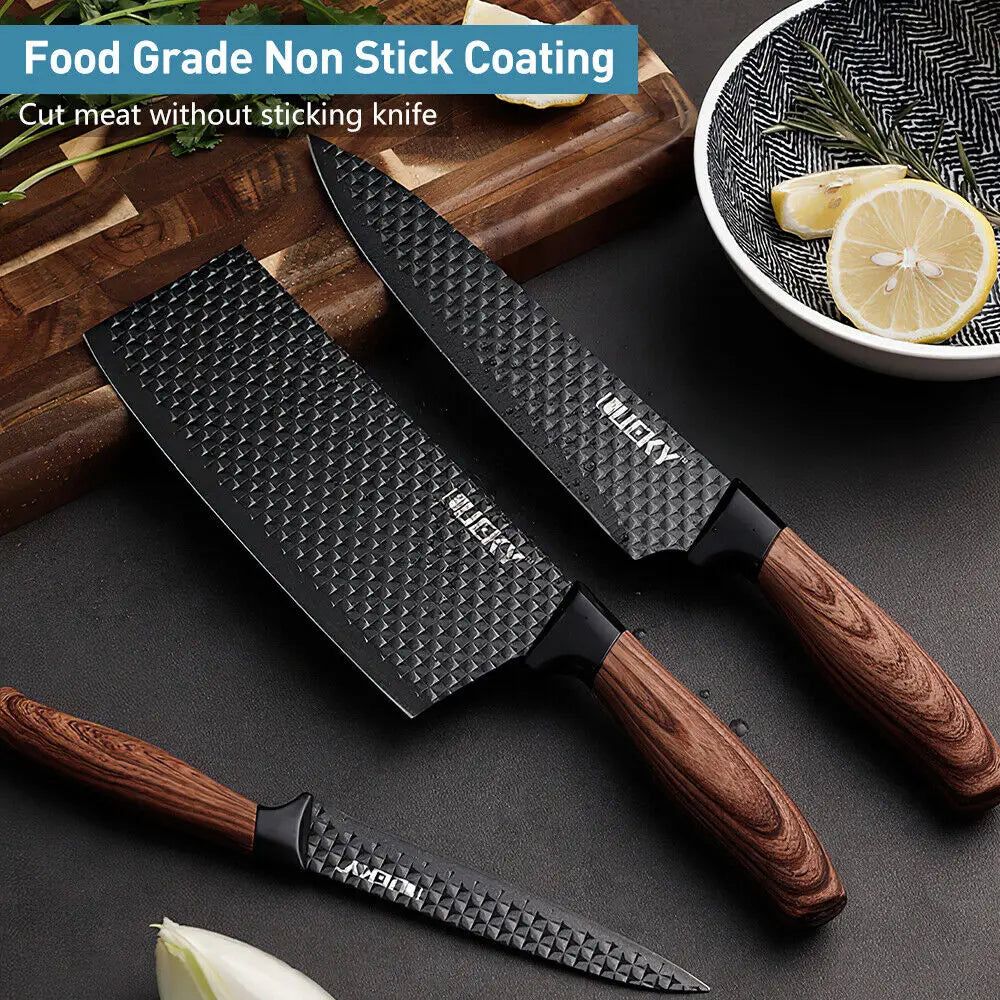6pcs High Carbon Stainless Steel Knives Handmade Forged Cleaver
