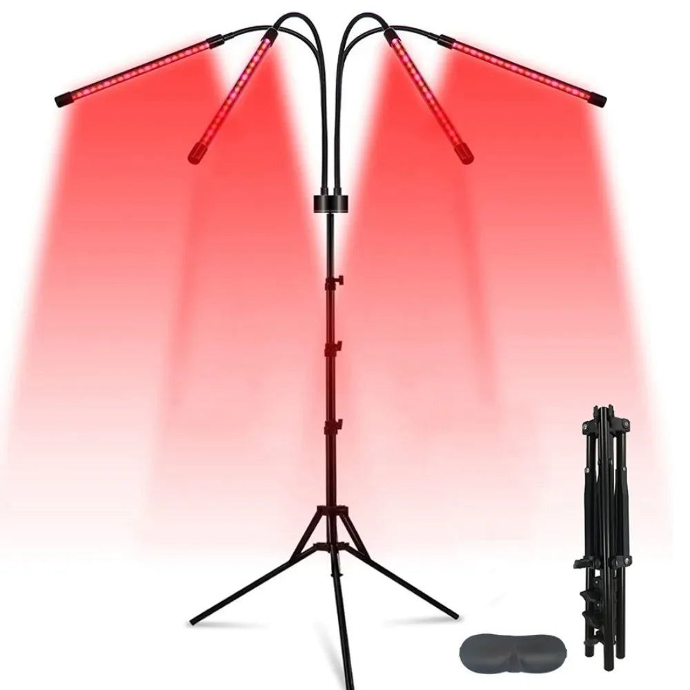 4/5 Heads Red Light Therapy Lamp with Adjustable Stand for Face Body,Muscle,Skin 660nm&850nm Infrared Red Light Therapy Device