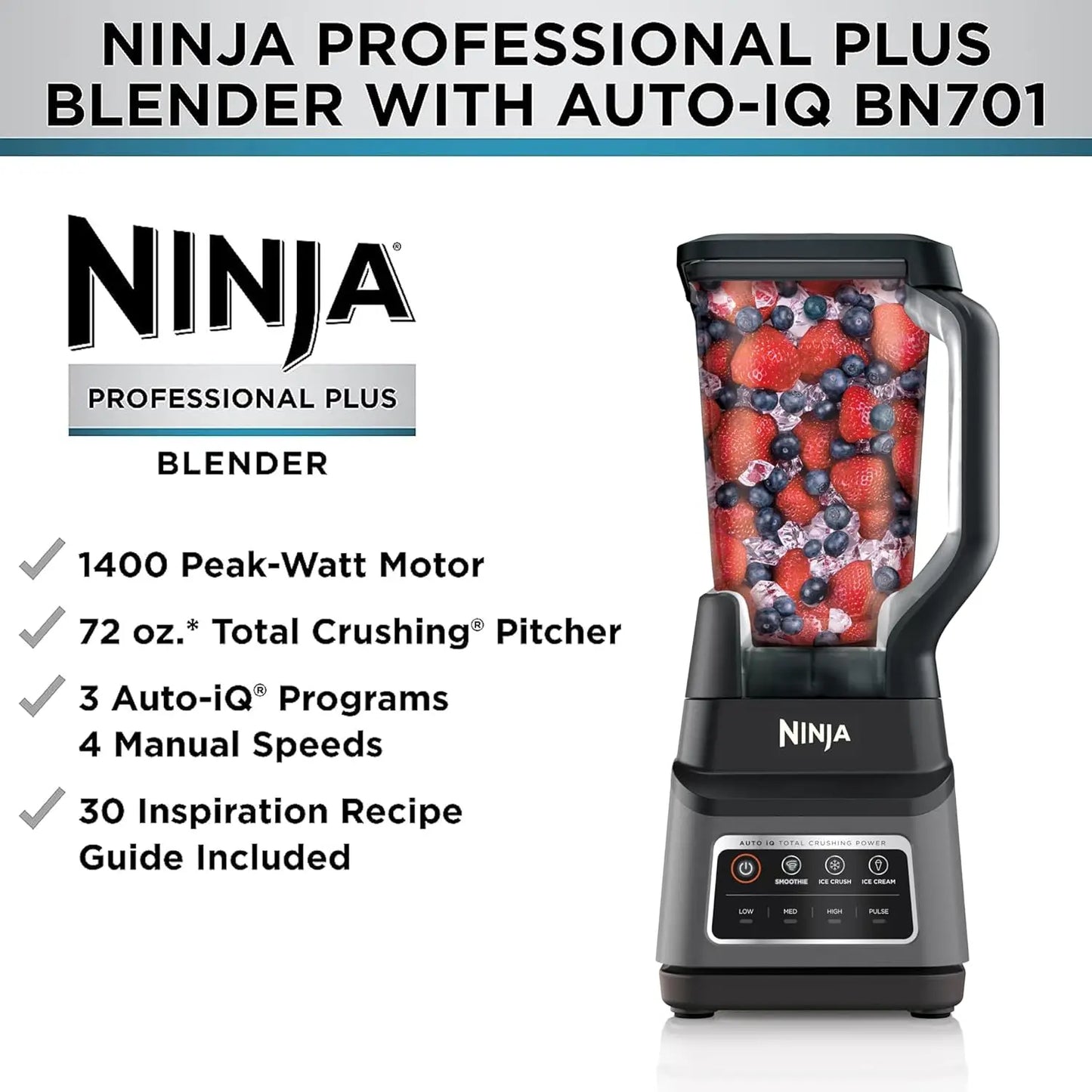 BN701 Professional Plus Blender With Auto IQ 3 Functions