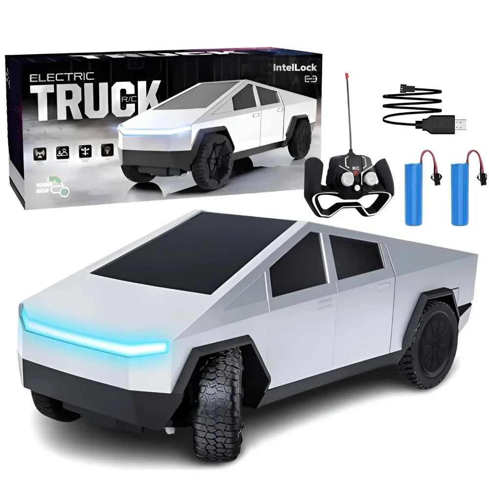 1:12 Scale Cyber Pickup RC Car, 4WD Off-Road Vehicle with LED Lights, Electric Remote Control Toy Car, Birthday Gift for Boys