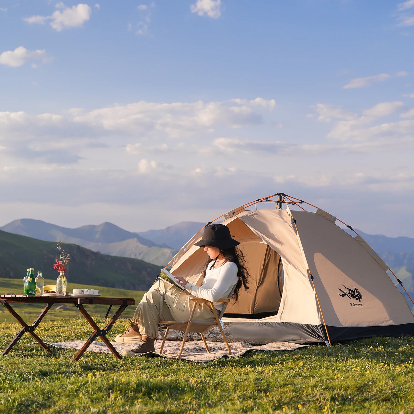 Gold Series Instant Cabin Tent - 3-4 Person All-Season Shelter for Beach, Fishing & Outdoor Travel