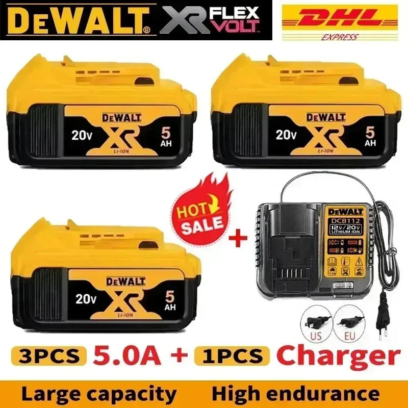 DeWALT 100% Original Battery 20V/60V 9000mAh MAX FlexVolt for DCB200 DCB205 DCB206 DCB209 DCB182 Power Tool Battery Air Transpor