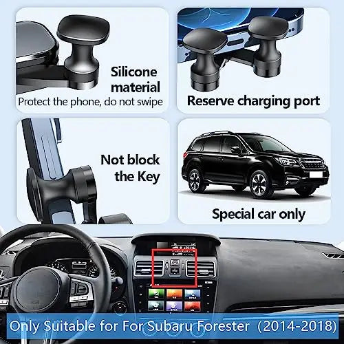 Car Phone Holder Mount For Subaru Forester 2014-2018 Gravity Auto Clamp Vent Mount