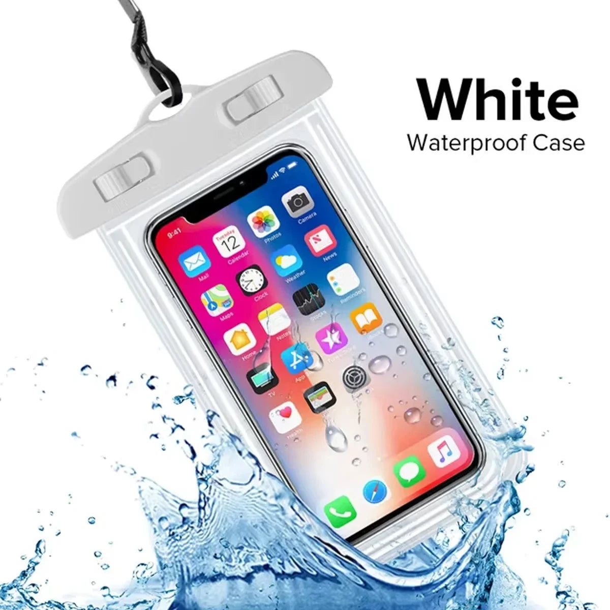 Transparent Waterproof Mobile Phone Pouch Neck Hanging Touchable Water Proof Case Outdoor Beach Swimming Phone Storage Sleeve