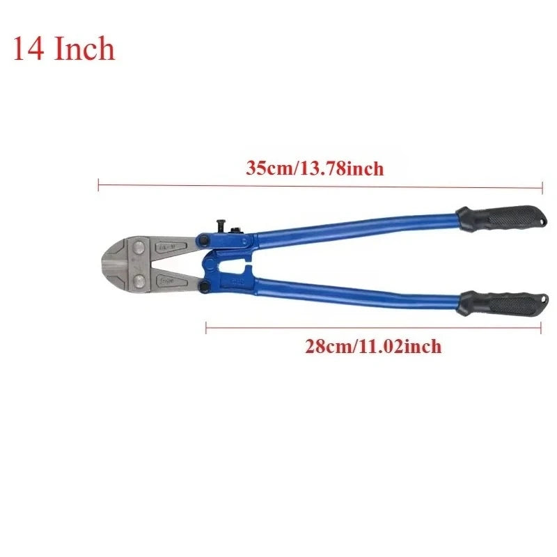 14/18 Inches Bolt Cutters Wire Cutting Pliers Multifunction Flat Nose Cut Steel Cables Clippers Heavy Duty Hand Tool