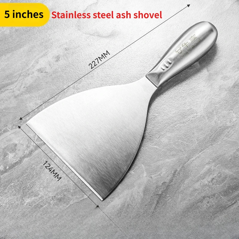 2~ 5 Inch High Hardness Thickened Batch Putty Putty Knife Multi-functional Integrated Stainless Steel Cleaning Spatula